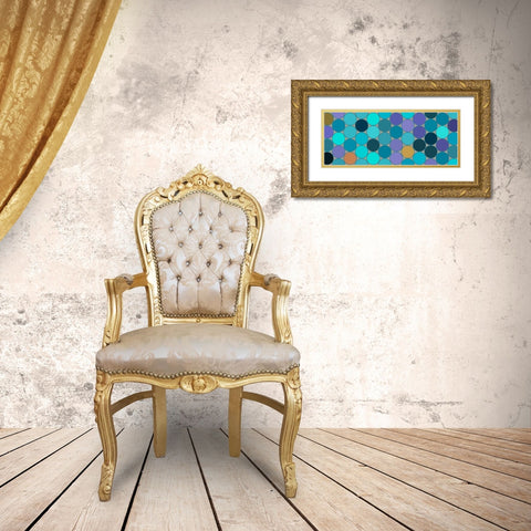 Cool Circles VII Gold Ornate Wood Framed Art Print with Double Matting by Grayscale
