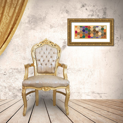 Bright Hive XXII Gold Ornate Wood Framed Art Print with Double Matting by Grayscale
