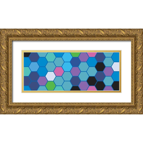 Cool Hive II Gold Ornate Wood Framed Art Print with Double Matting by Grayscale