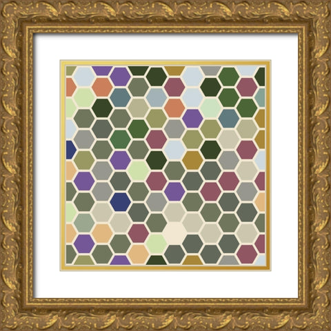Small Hive XI Gold Ornate Wood Framed Art Print with Double Matting by Grayscale