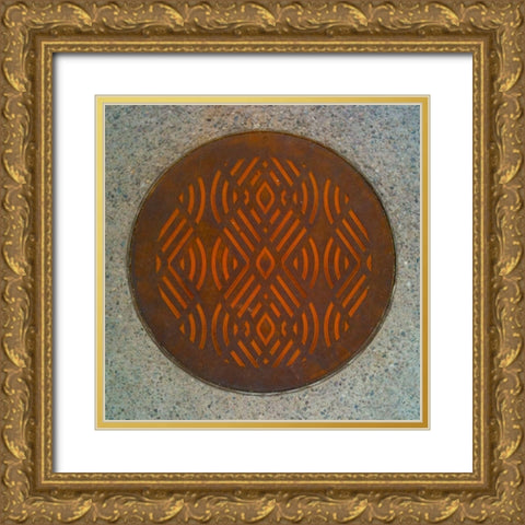 Rust Cover I Gold Ornate Wood Framed Art Print with Double Matting by Grayscale
