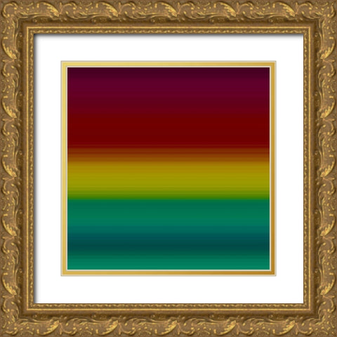 Rich Pinstripes I Gold Ornate Wood Framed Art Print with Double Matting by Grayscale