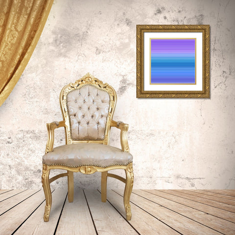 Cool Pinstripes III Gold Ornate Wood Framed Art Print with Double Matting by Grayscale