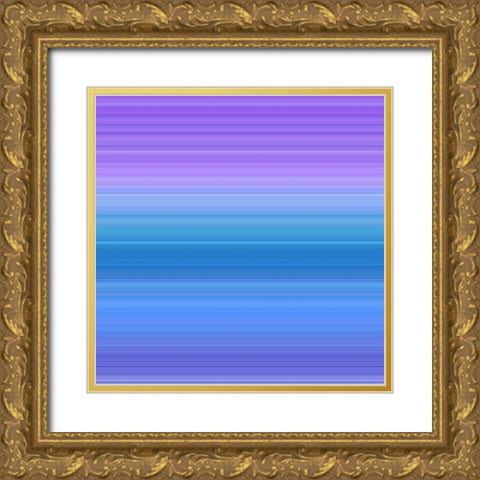 Cool Pinstripes III Gold Ornate Wood Framed Art Print with Double Matting by Grayscale