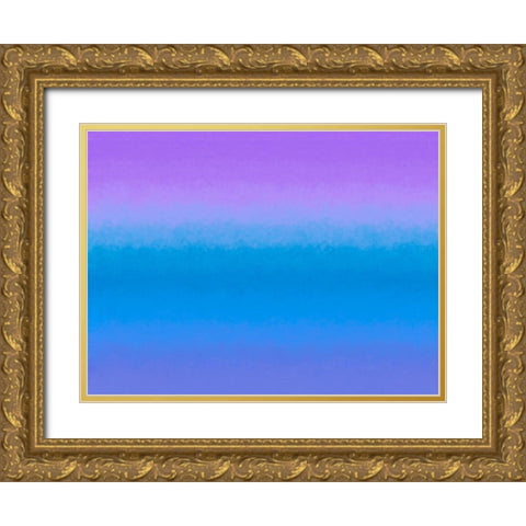 Cool Texture Stripes II Gold Ornate Wood Framed Art Print with Double Matting by Grayscale