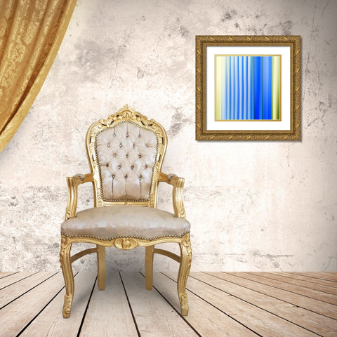 Paint Stripes I Gold Ornate Wood Framed Art Print with Double Matting by Grayscale