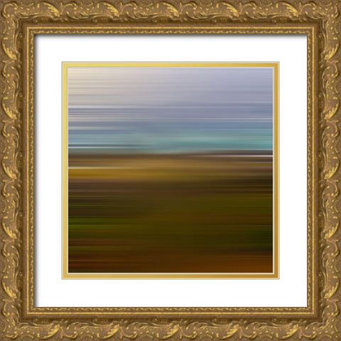 Natural Pinstripes I Gold Ornate Wood Framed Art Print with Double Matting by Grayscale