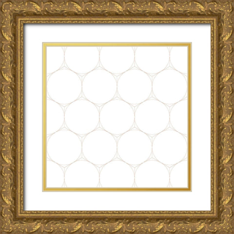 Isometric Hive II Gold Ornate Wood Framed Art Print with Double Matting by Grayscale