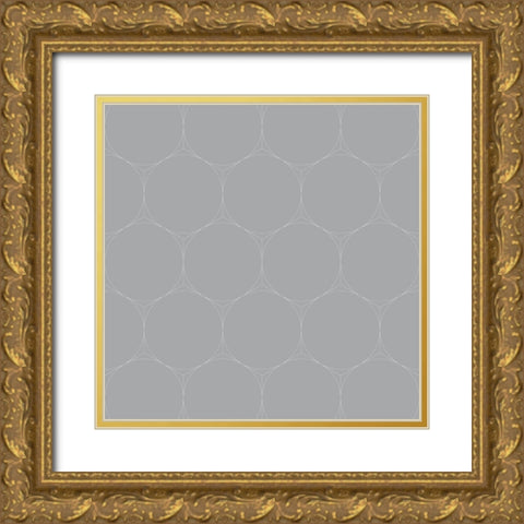 Isometric Hive V Gold Ornate Wood Framed Art Print with Double Matting by Grayscale