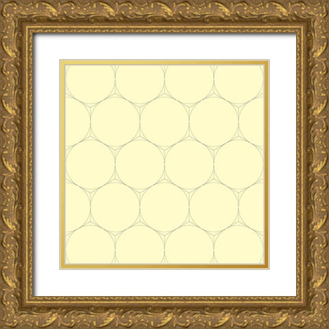 Isometric Hive XIII Gold Ornate Wood Framed Art Print with Double Matting by Grayscale
