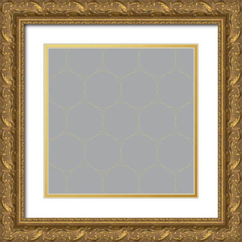 Isometric Hive XIV Gold Ornate Wood Framed Art Print with Double Matting by Grayscale