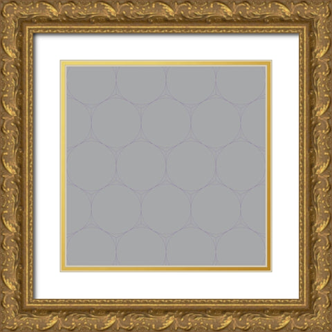 Isometric Hive XX Gold Ornate Wood Framed Art Print with Double Matting by Grayscale