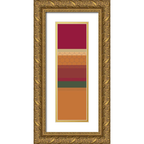 Totem II Gold Ornate Wood Framed Art Print with Double Matting by Grayscale