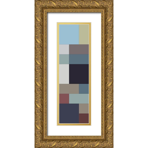 Totem IV Gold Ornate Wood Framed Art Print with Double Matting by Grayscale