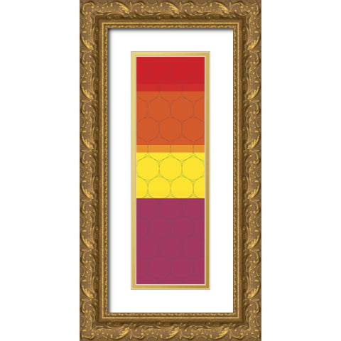 Totem V Gold Ornate Wood Framed Art Print with Double Matting by Grayscale