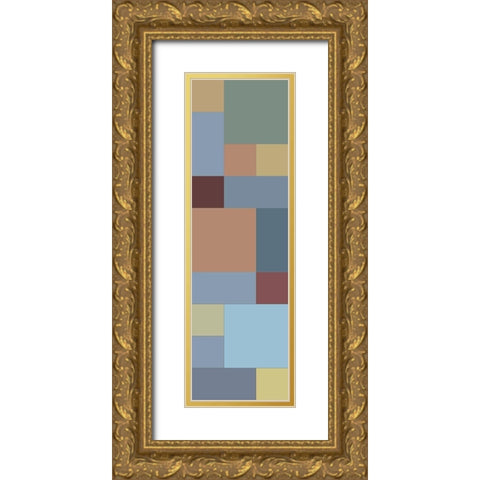 Totem VIII Gold Ornate Wood Framed Art Print with Double Matting by Grayscale