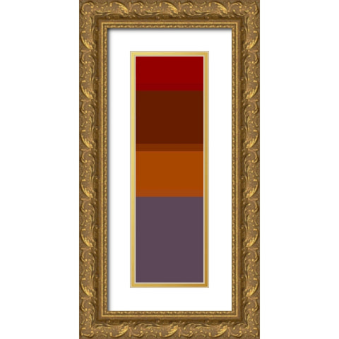 Totem IX Gold Ornate Wood Framed Art Print with Double Matting by Grayscale