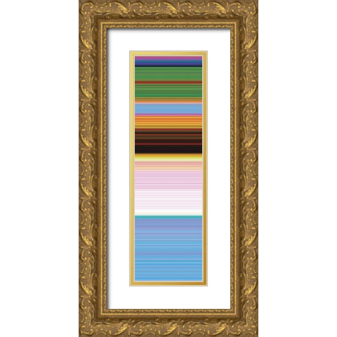 Totem XXII Gold Ornate Wood Framed Art Print with Double Matting by Grayscale