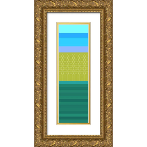 Totem XXXVIII Gold Ornate Wood Framed Art Print with Double Matting by Grayscale