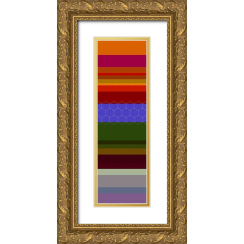 Totem XXXIX Gold Ornate Wood Framed Art Print with Double Matting by Grayscale