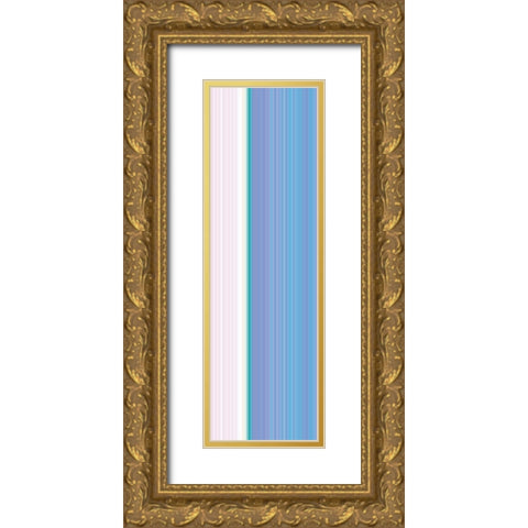 Stripe Totem XII Gold Ornate Wood Framed Art Print with Double Matting by Grayscale
