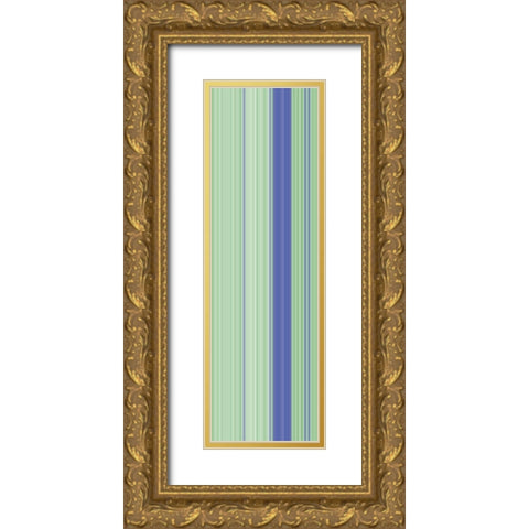 Stripe Totem XIII Gold Ornate Wood Framed Art Print with Double Matting by Grayscale