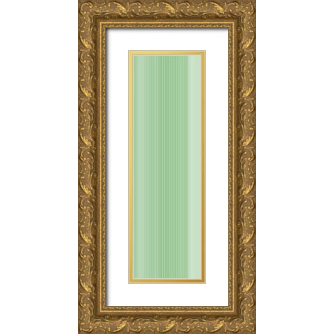 Stripe Totem XIV Gold Ornate Wood Framed Art Print with Double Matting by Grayscale