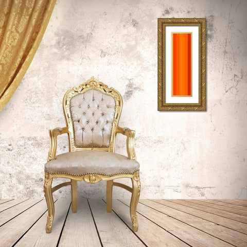 Stripe Totem XX Gold Ornate Wood Framed Art Print with Double Matting by Grayscale