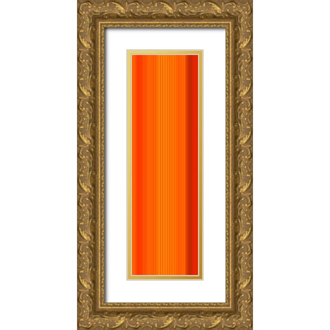 Stripe Totem XX Gold Ornate Wood Framed Art Print with Double Matting by Grayscale