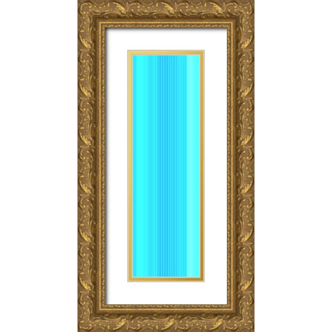 Stripe Totem XXVI Gold Ornate Wood Framed Art Print with Double Matting by Grayscale