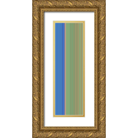 Stripe Totem XXX Gold Ornate Wood Framed Art Print with Double Matting by Grayscale