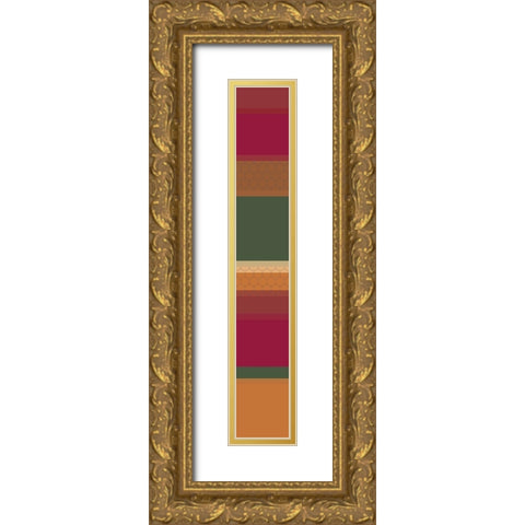 Tall Totem I Gold Ornate Wood Framed Art Print with Double Matting by Grayscale