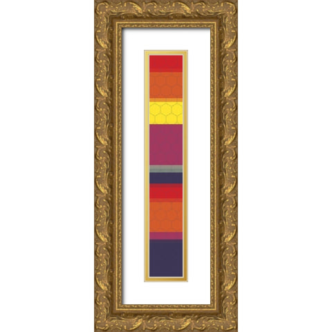 Tall Totem II Gold Ornate Wood Framed Art Print with Double Matting by Grayscale