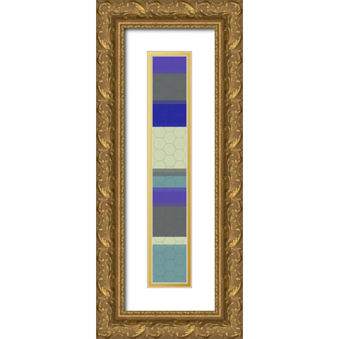 Tall Totem IV Gold Ornate Wood Framed Art Print with Double Matting by Grayscale