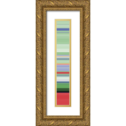 Tall Totem VII Gold Ornate Wood Framed Art Print with Double Matting by Grayscale