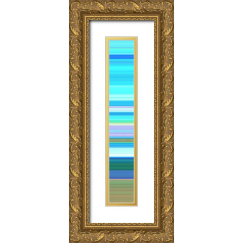 Tall Totem IX Gold Ornate Wood Framed Art Print with Double Matting by Grayscale