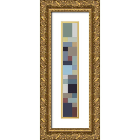 Tall Totem X Gold Ornate Wood Framed Art Print with Double Matting by Grayscale