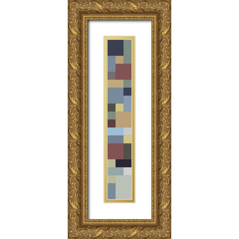 Tall Totem XII Gold Ornate Wood Framed Art Print with Double Matting by Grayscale