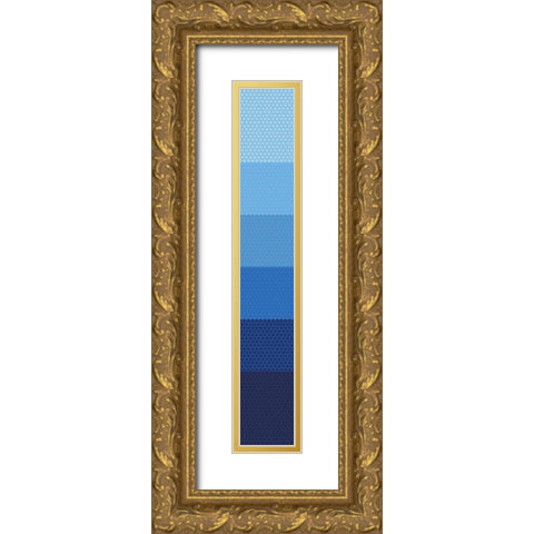 Tall Totem XIII Gold Ornate Wood Framed Art Print with Double Matting by Grayscale