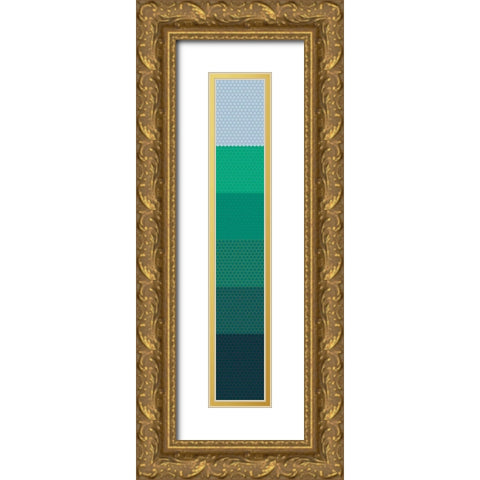 Tall Totem XIV Gold Ornate Wood Framed Art Print with Double Matting by Grayscale