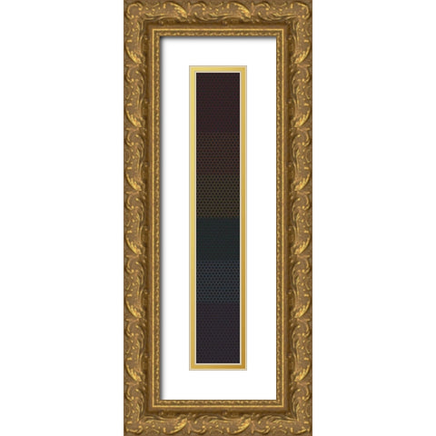 Tall Totem XVII Gold Ornate Wood Framed Art Print with Double Matting by Grayscale