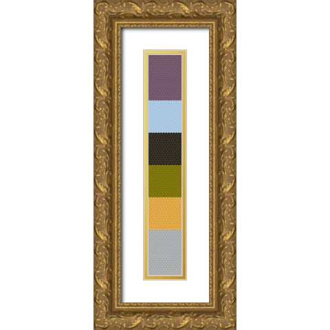 Tall Totem XVIII Gold Ornate Wood Framed Art Print with Double Matting by Grayscale