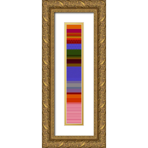 Tall Totem XX Gold Ornate Wood Framed Art Print with Double Matting by Grayscale