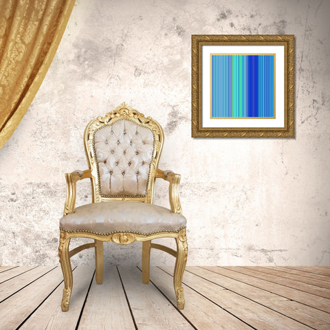 Pinstripes I Gold Ornate Wood Framed Art Print with Double Matting by Grayscale