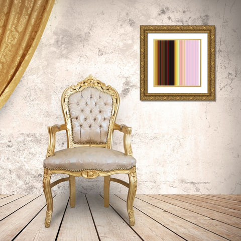 Pinstripes XI Gold Ornate Wood Framed Art Print with Double Matting by Grayscale