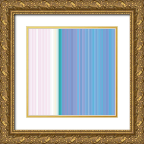 Pinstripes XII Gold Ornate Wood Framed Art Print with Double Matting by Grayscale