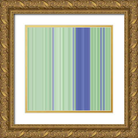 Pinstripes XIII Gold Ornate Wood Framed Art Print with Double Matting by Grayscale