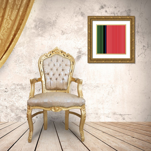 Pinstripes XVIII Gold Ornate Wood Framed Art Print with Double Matting by Grayscale