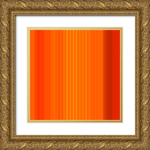Pinstripes XX Gold Ornate Wood Framed Art Print with Double Matting by Grayscale