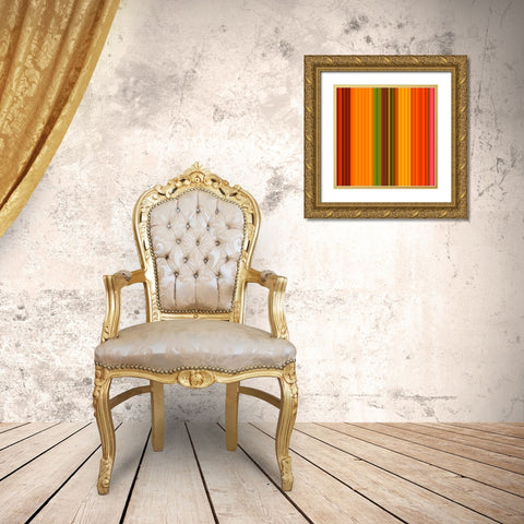 Pinstripes XXI Gold Ornate Wood Framed Art Print with Double Matting by Grayscale